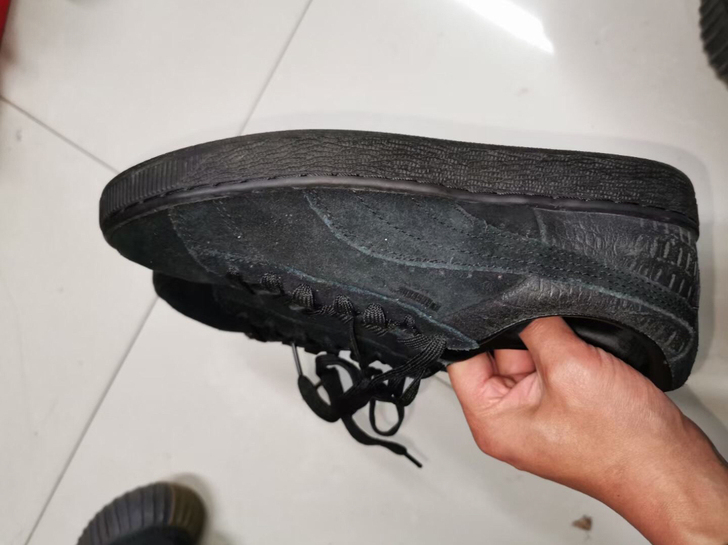 正品Puma彪马经典复古纯黑低帮舒适百搭男...