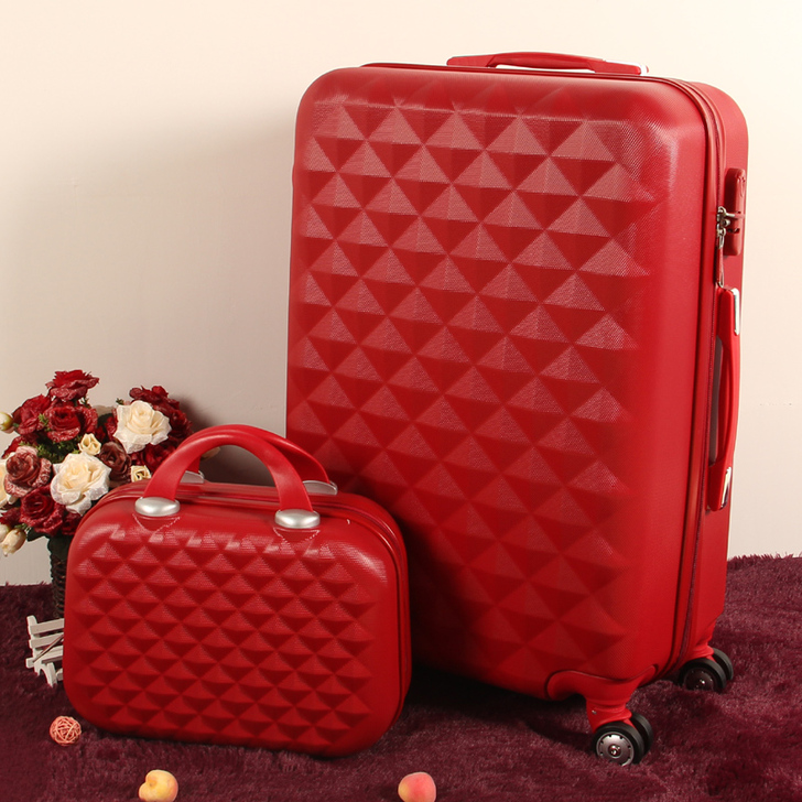 北爱结婚箱子红色皮箱拉杆箱陪嫁行李箱婚庆箱...