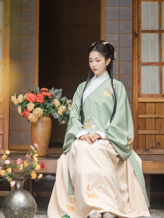 出明制汉服，袄裙比甲一整套，风来榕下家，1...