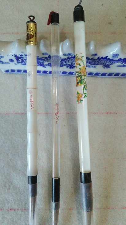 掖县制笔厂七十年代狼毫笔！笔杆是当年日本进...