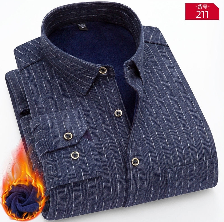 #清空储物间#男士加绒加厚秋冬季衬衫双面绒...