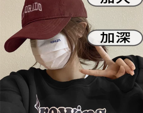 大头围鸭舌帽子女2022新款时尚显脸小in...