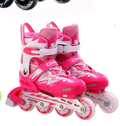 商场撤店全新美洲狮正版旱冰鞋，可调号34-...