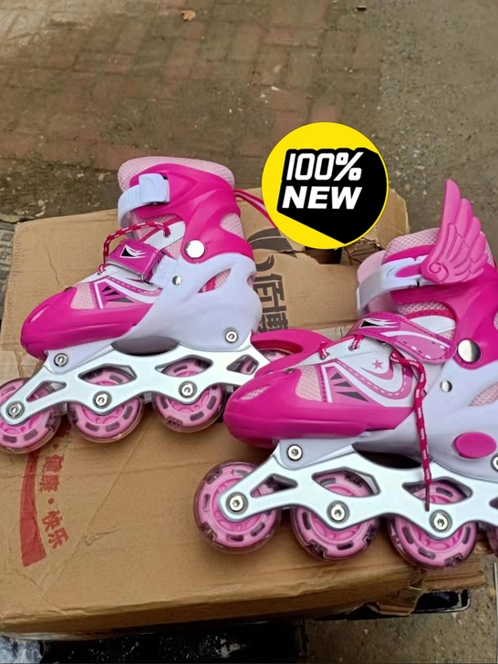 溜冰馆倒闭处理儿童溜冰鞋【大小可调】3-5...