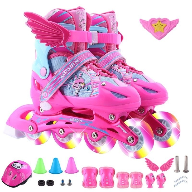 【包邮33.9元】溜冰鞋儿童全套装3-5-...