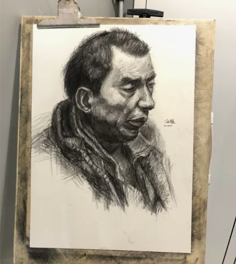 闲着没事干把作品拿出来卖，一幅60素描人头...
