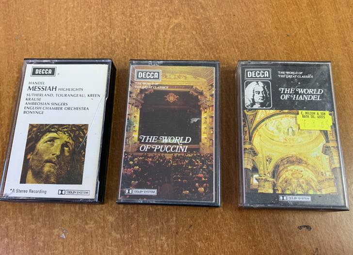 迪卡公司出品古典音乐磁带三盒打包，亨德尔弥...