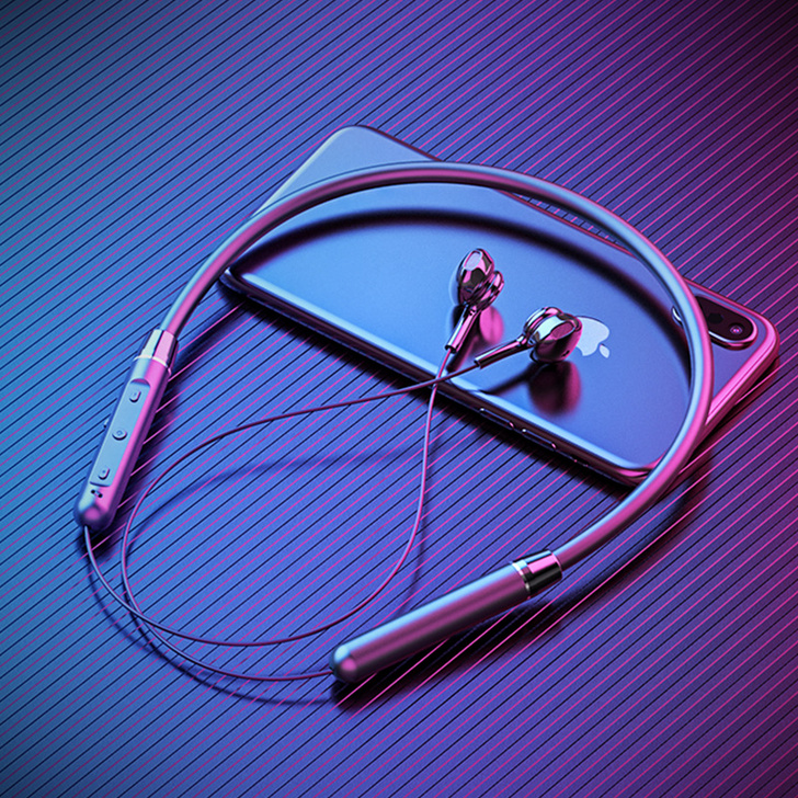 运动无线蓝牙耳机2021年新款双耳入耳型颈...