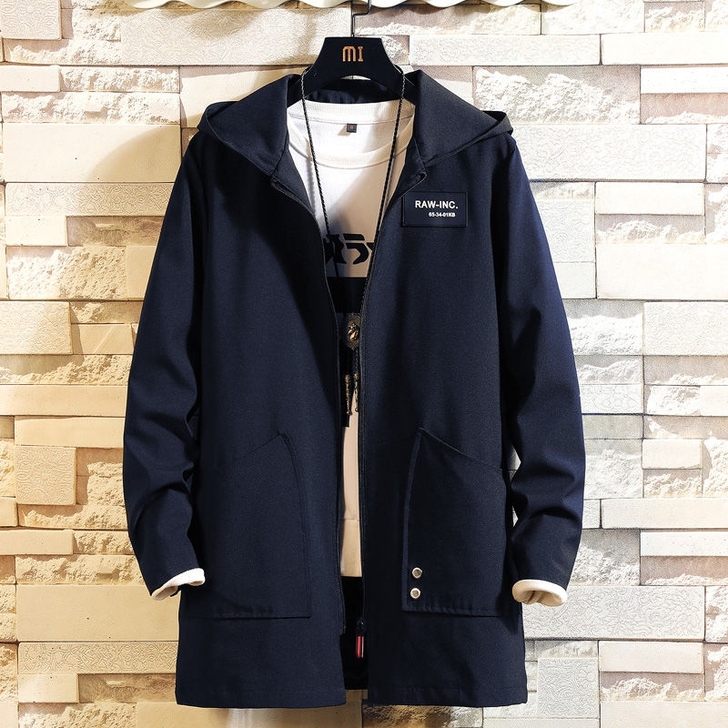 男士风衣2019新款春季韩版潮流宽松大衣大...