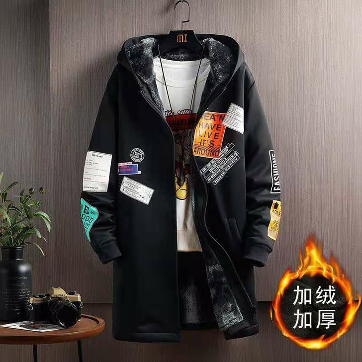 风衣男士中长款2021秋冬季新款潮流工装褂...