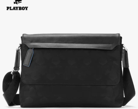 花花公子男士单肩包休闲韩版邮差包斜跨包时尚...