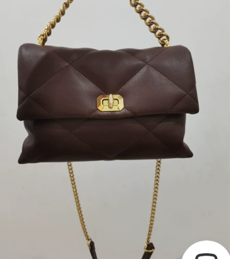 头层牛皮手提包，九九新220包邮，小香风菱...