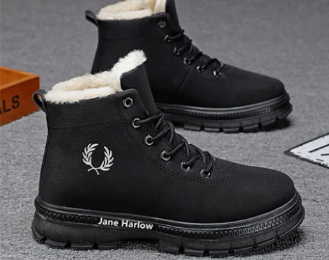 JANE HARLOW冬季新款雪地靴男士加...