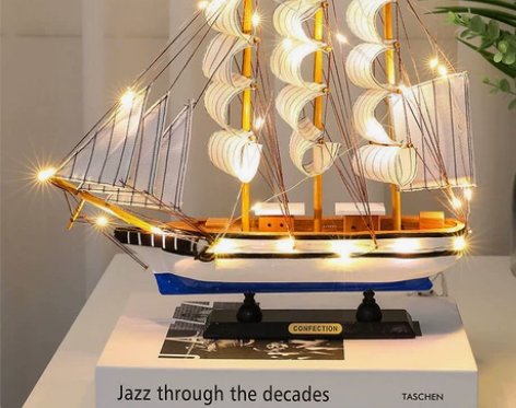 帆船模型高级摆件木质工艺船一帆风顺男毕业生...