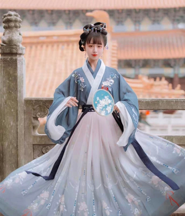 【凤来仙】汉韵阁芙蓉原创汉服女魏晋风交领齐...