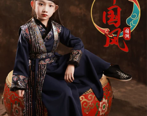 儿童汉服唐装2023年秋冬款男女童中国风古...