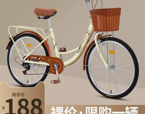 自行车女式通勤轻便实心胎单车大学生成人