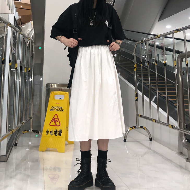 other/其他 半身裙 白色工装半身裙