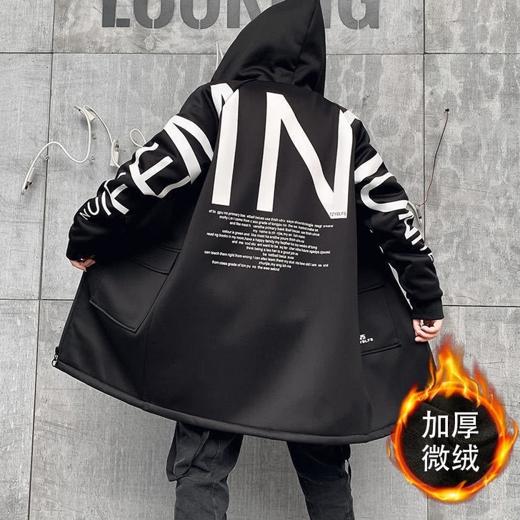 清仓处理库存  秋冬季加厚风衣男士中长款连...