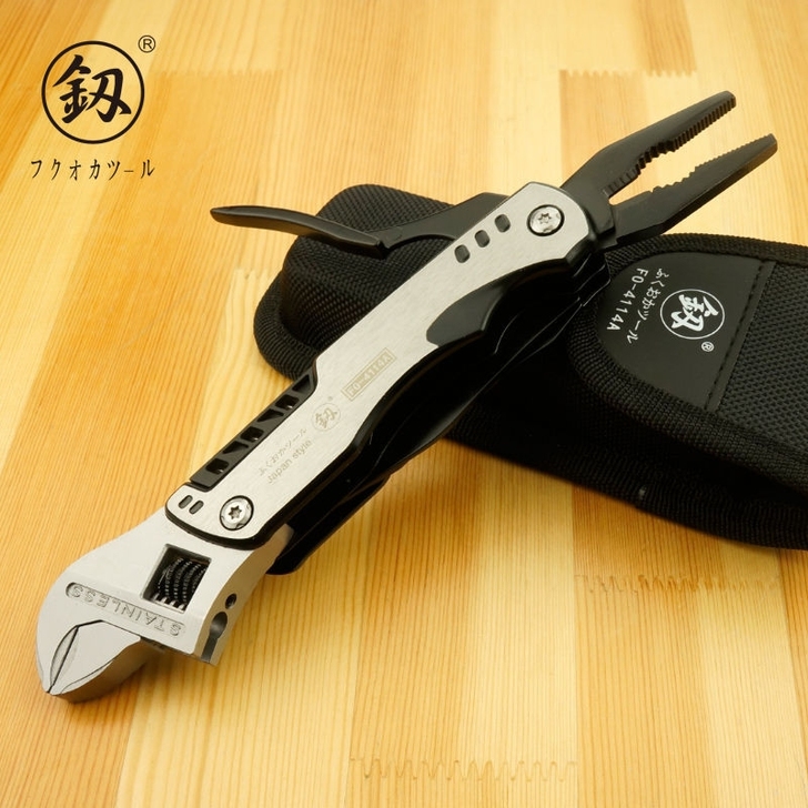 日本原厂福冈多功能活扳手组合户外露营便携钳...