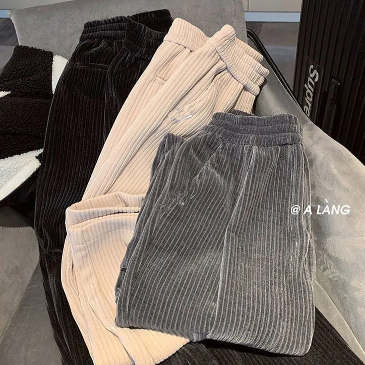 【高质量包邮】灯芯绒裤子男秋冬加绒加厚保暖...