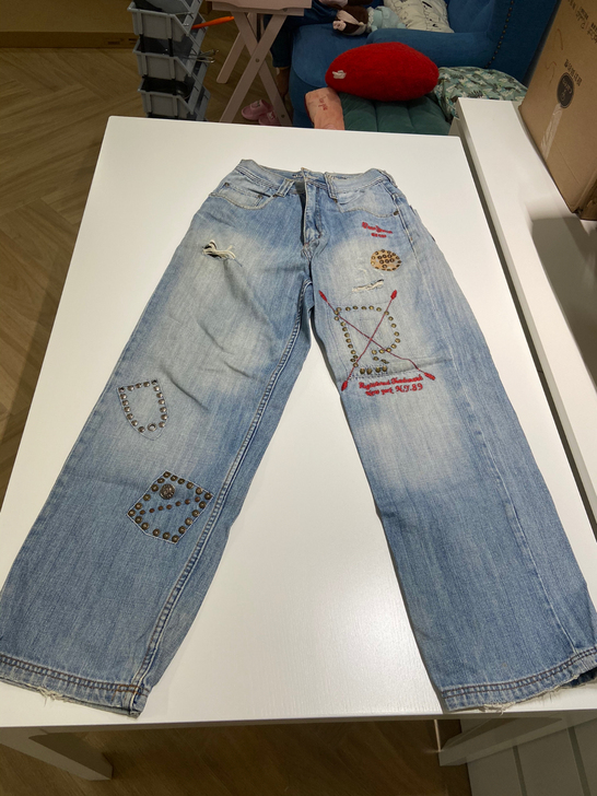 嘻哈日韩宽松牛仔裤