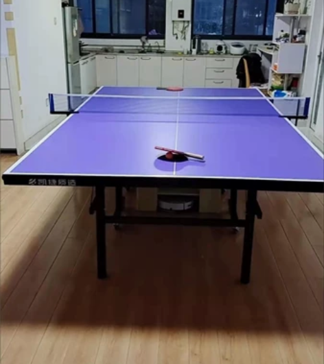 (品质保障)双鱼家用室内可折叠乒乓球桌带轮...
