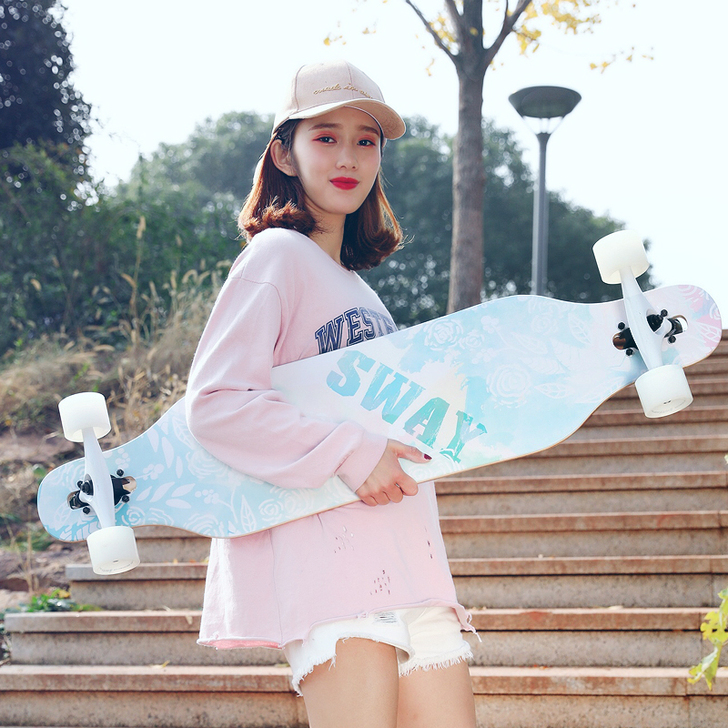 斯威滑板初学者成人男女生儿童四轮车青少年公...