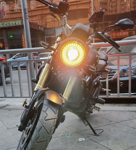 菊花大灯，摩托车改装led大灯 无极300...