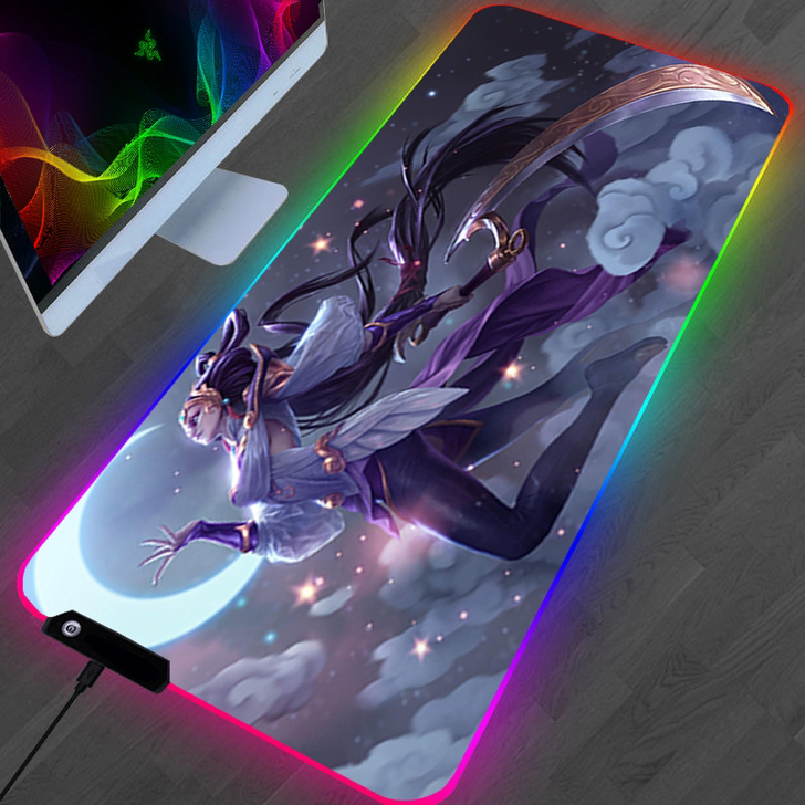 全新包邮！全息幻彩灯光黛安娜鼠标垫皎月女神...