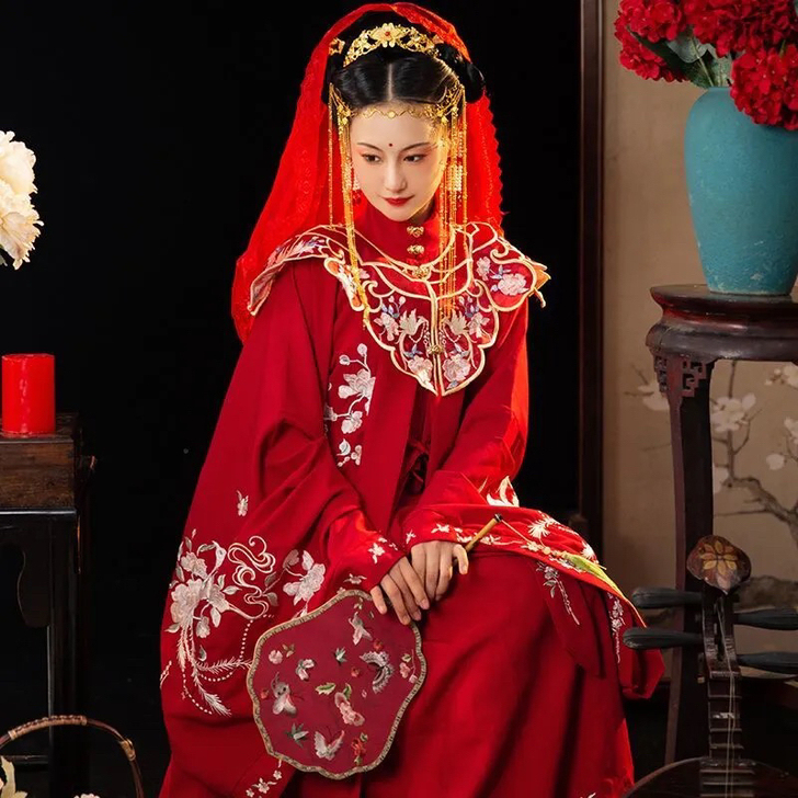 全新云若欣雨原创【鸾凤】婚嫁秋冬款汉服明制...