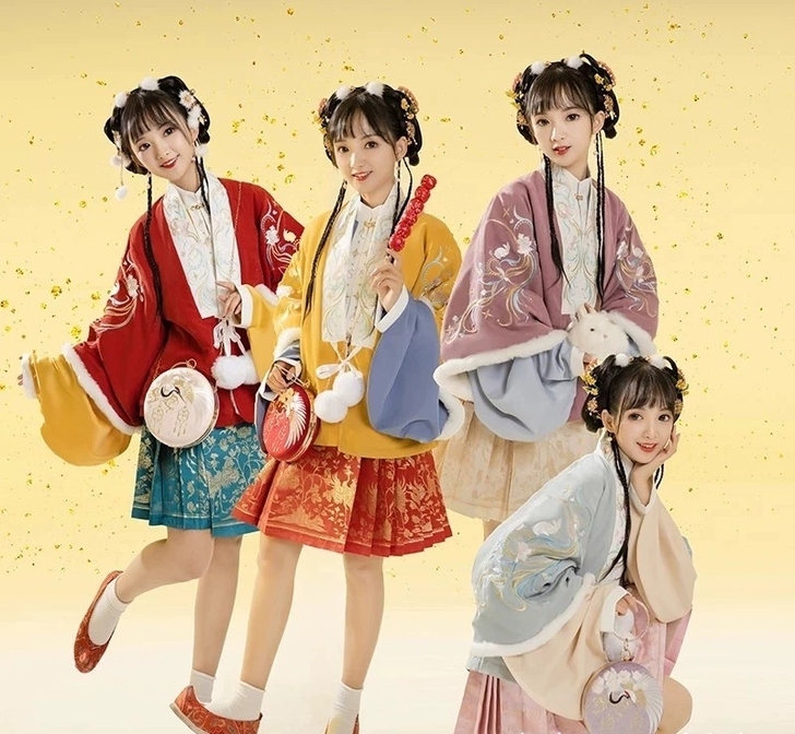 东月棠 流云兔 黄色一套