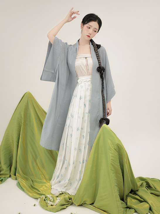 桔屿原创汉服宋制仿长干寺褙子【夏至】中国风...