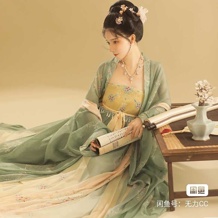 【风尚价】桔屿正品原创汉服女诃子裙【簪花】...