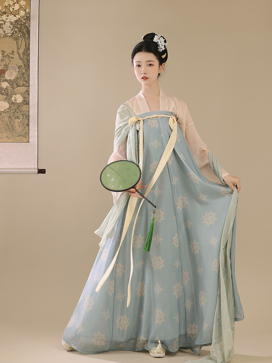 桔屿原创汉服女【长安花】唐制齐胸衫##am...