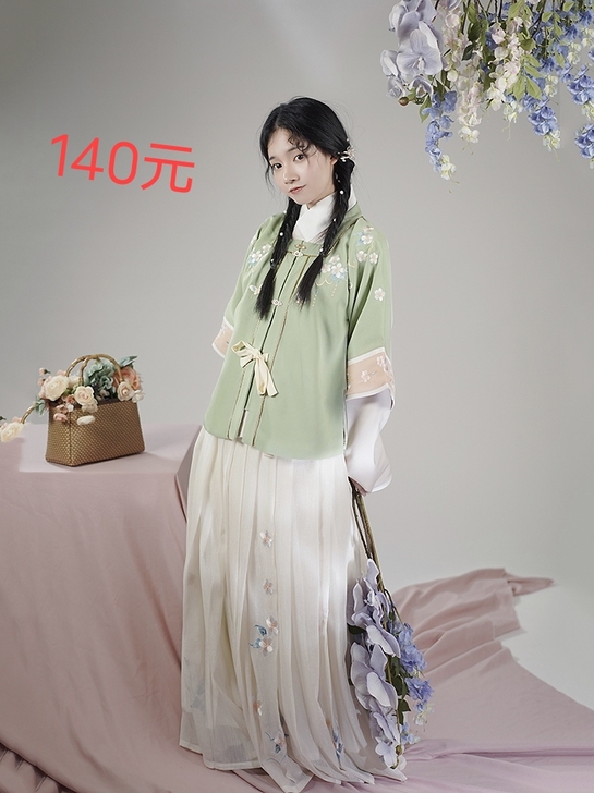 桔屿原创汉服女【雪梅】明制对襟短衫方领半袖...