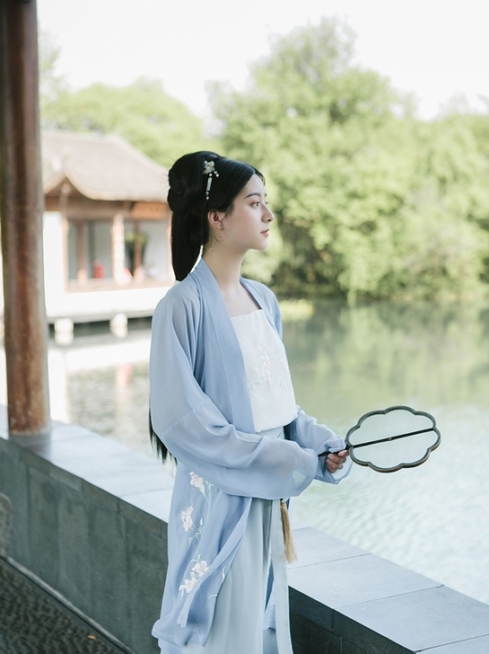 倾杯序梨花枝宋制汉服褙子