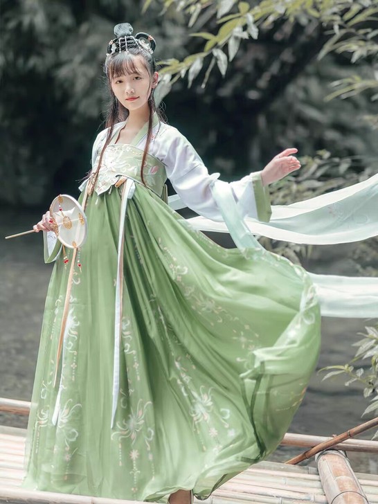 【芙苋】如梦霓裳原创汉服女齐胸襦裙 6米双...