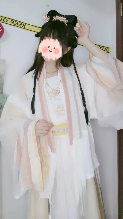 【忍冬藤】花朝记汉服原创设计晋制复原款5m...