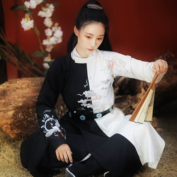 素羽华裳【烟雨客】原创汉服女圆领袍唐制男女...