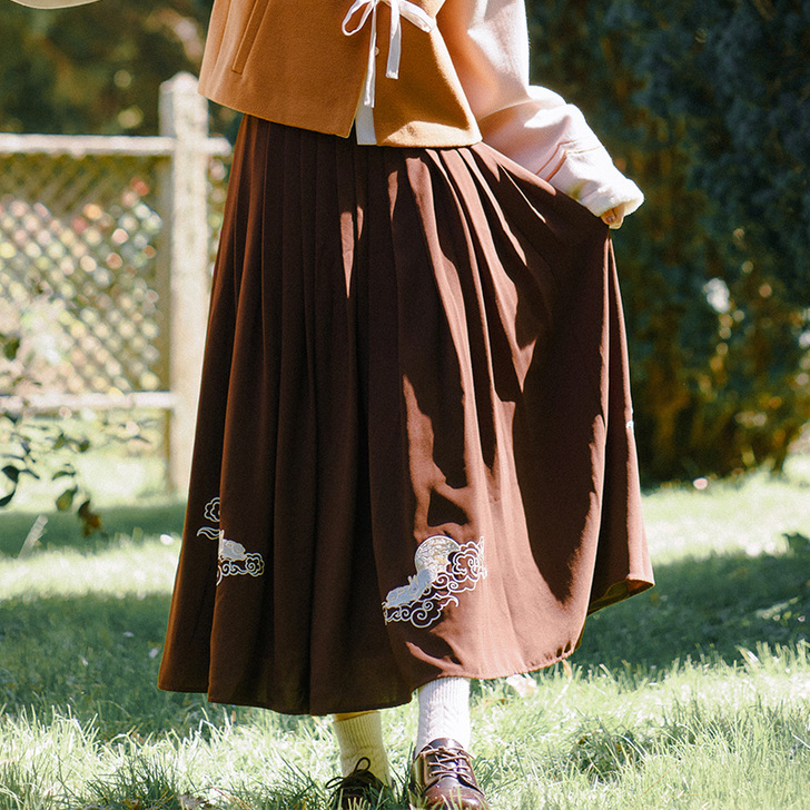 徐娇织羽集望舒冬季半身裙秋冬女汉服改良汉元...