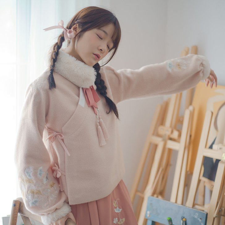 秒杀    徐娇织羽集[秋霁]交领外套新款...