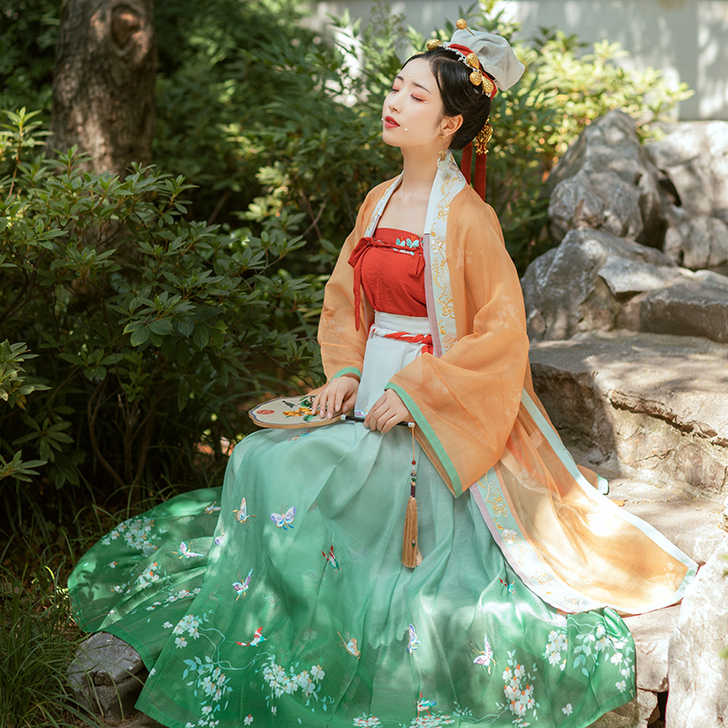 【若琼】大宋人物谱下 花朝记汉服 百迭裙春...