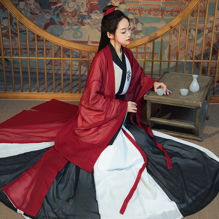 千秋醉魏晋风汉服女秋中国风仙气飘逸古风广袖...