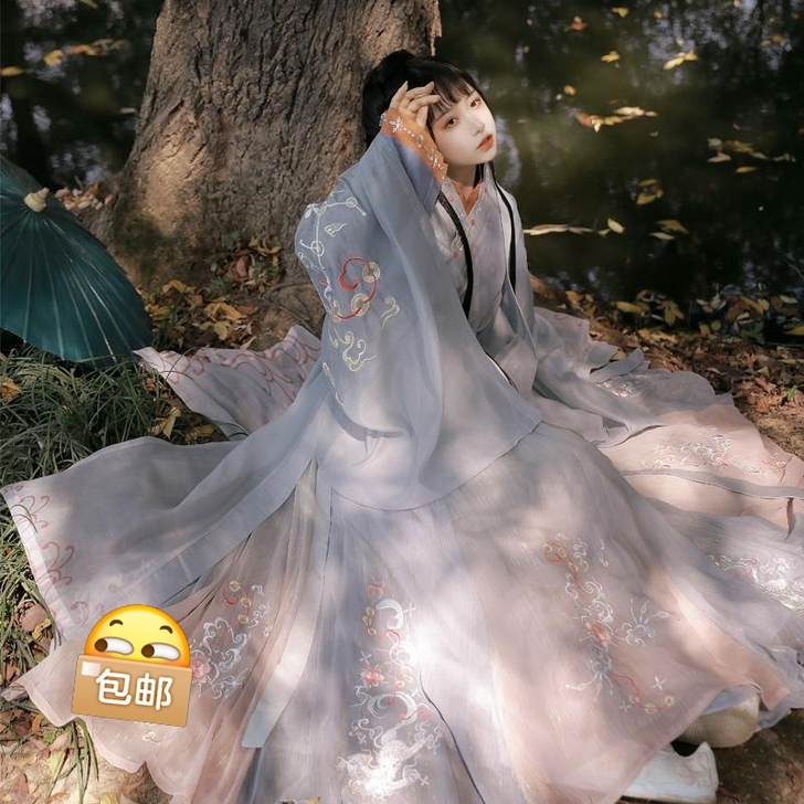 出社【麟星瑶】汉服女中国风原创正品魏晋交领...