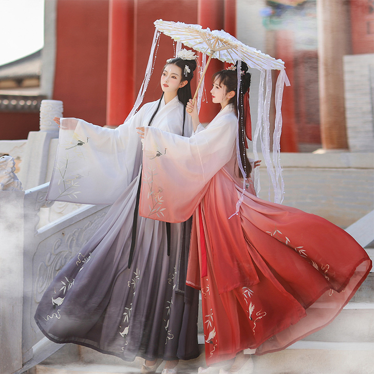 汉服女正品原创中国风晋制侠客古装交领齐腰魏...