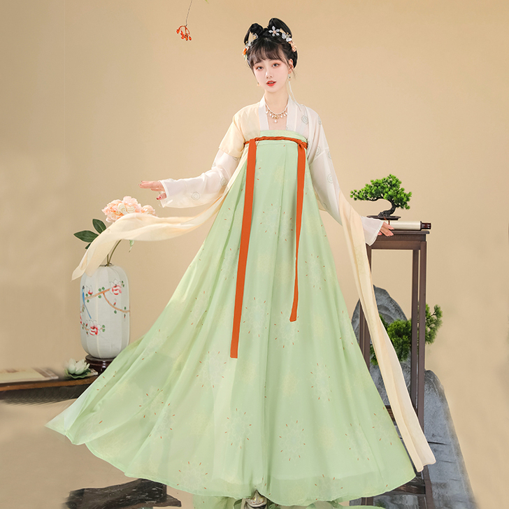 【狂欢价】青黛汉服女正品原创唐制齐胸破裙白...