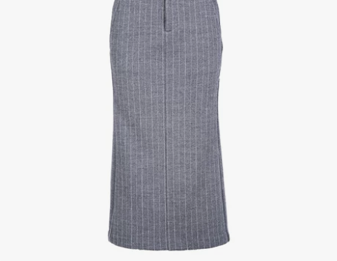 ?MOCO竖条纹高腰修身包臀一步裙铅笔裙半...