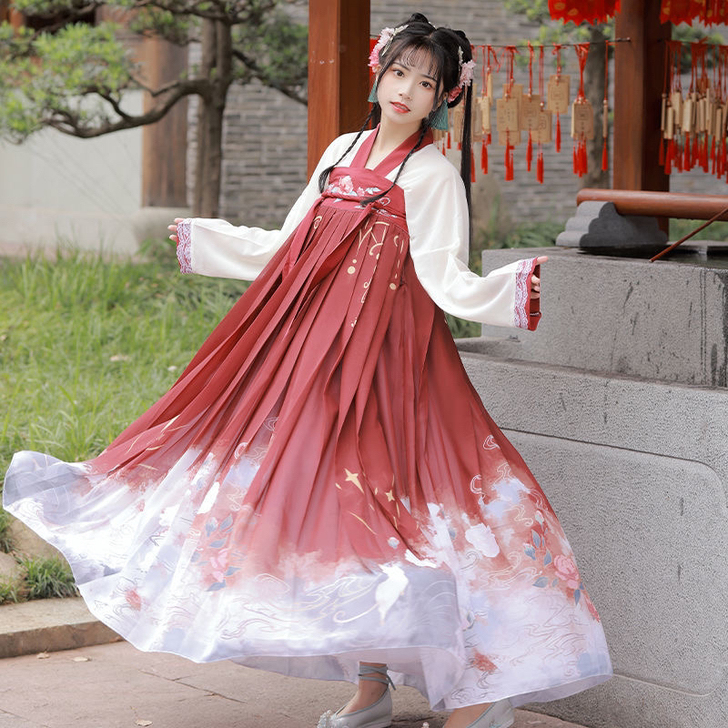 千丝娇原创汉服女【白猫的花园】齐胸襦裙古装...