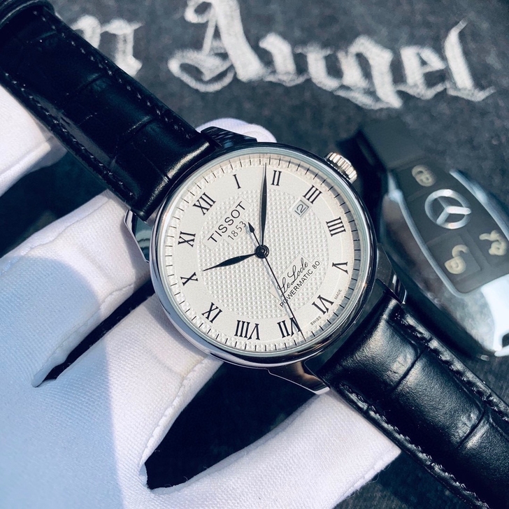 天梭力洛克手表男 天梭全自动机械男表  天...